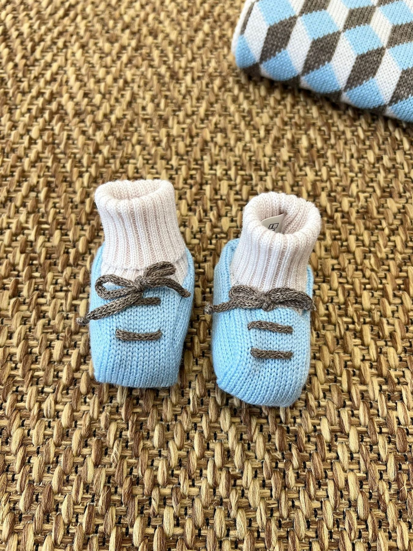 Babbucce in lana Neonato Natural IG68S corredino e abbigliamento neonato | NANU' BABY