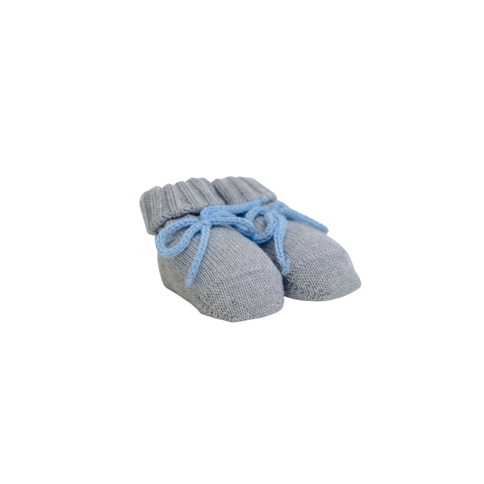 Babbucce Lana Merino Cordoncino Cielo 706 corredino e abbigliamento neonato | NANU' BABY