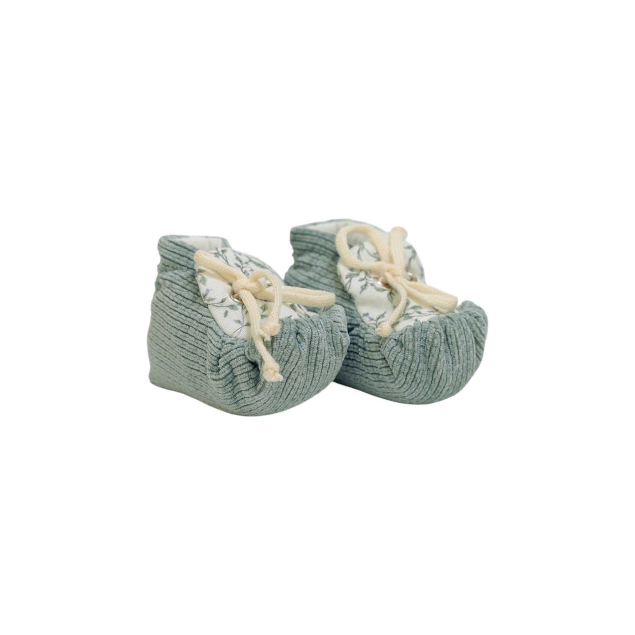 Babbucce Neonata Ciniglia Verde SARTORIA DEI PICCOLI (cod. LSC1102) corredino e abbigliamento neonato | NANU' BABY