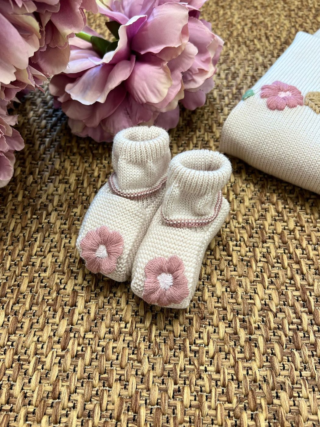 Babbucce Neonata Natural IF37S corredino e abbigliamento neonato | NANU' BABY