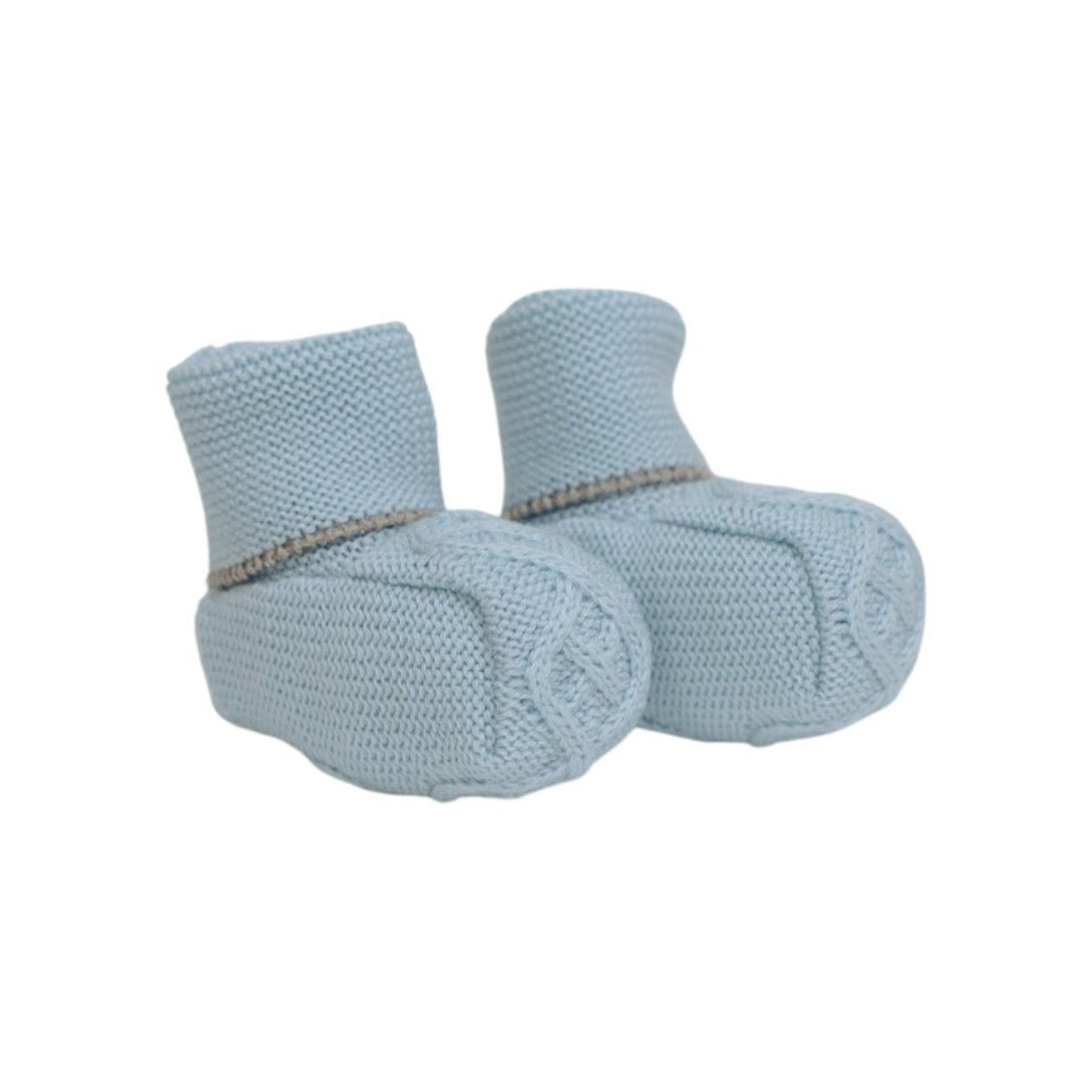 Babbucce Neonato Lana Vergine 100% Cielo IN58S corredino e abbigliamento neonato | NANU' BABY