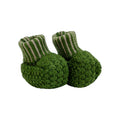 Babbucce Neonato Lana Vergine 100% Verde IN62S corredino e abbigliamento neonato | NANU' BABY