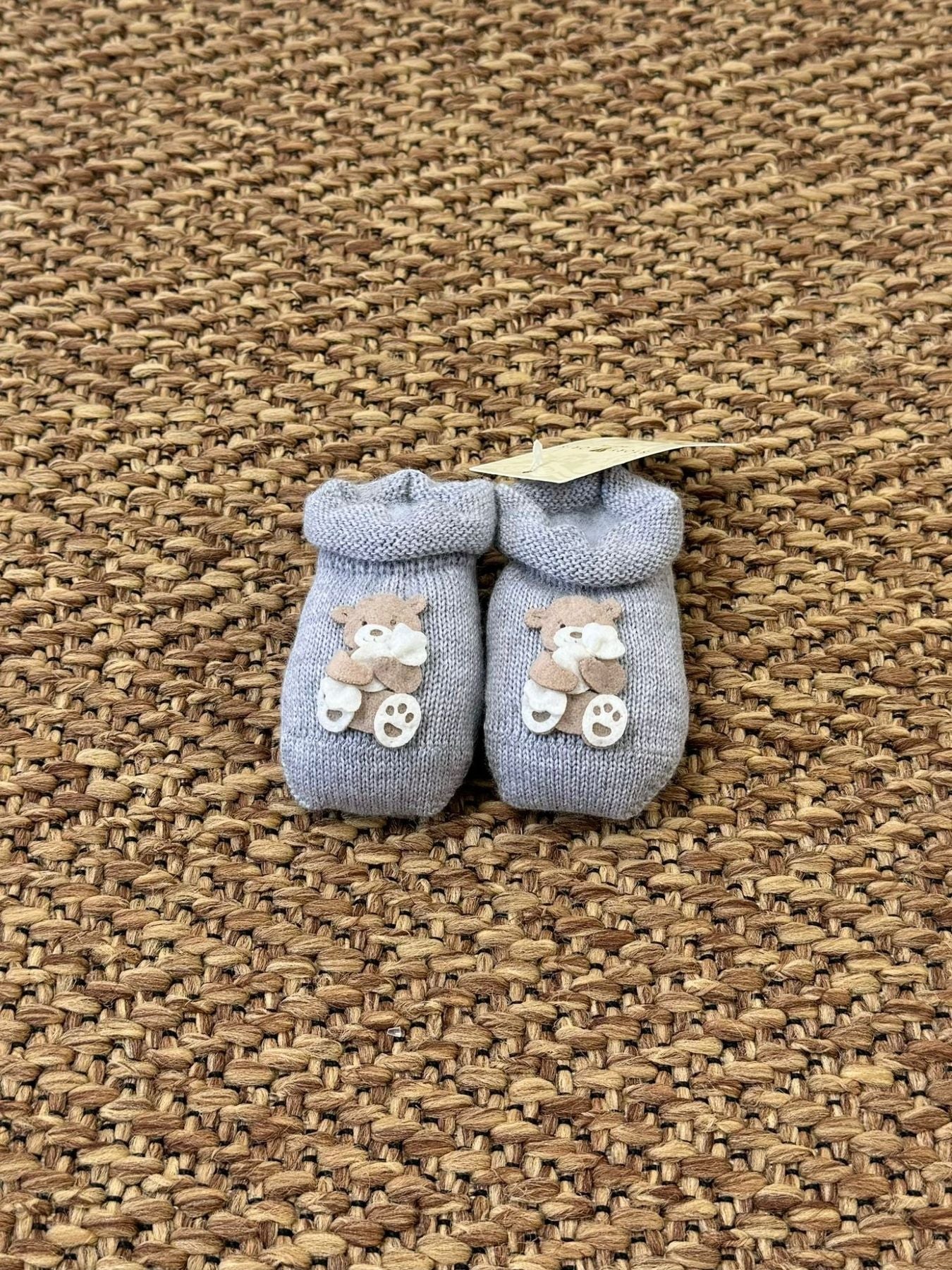 Babbucce Orsetta Neonata GRIGIO 3157 corredino e abbigliamento neonato | NANU' BABY