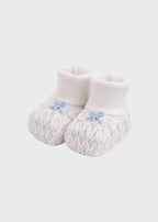 Babbucce Punto Smock Cielo EK65S/C corredino e abbigliamento neonato | NANU' BABY