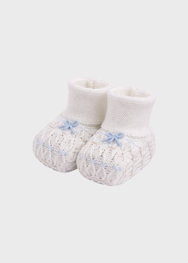 Babbucce Punto Smock Cielo EK65S/C corredino e abbigliamento neonato | NANU' BABY