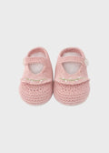 Babbucce Punto Smok Rosa SOFIA/SC corredino e abbigliamento neonato | NANU' BABY