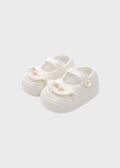 Babbucce Punto Vapore Bianco FEDERICA/SC corredino e abbigliamento neonato | NANU' BABY