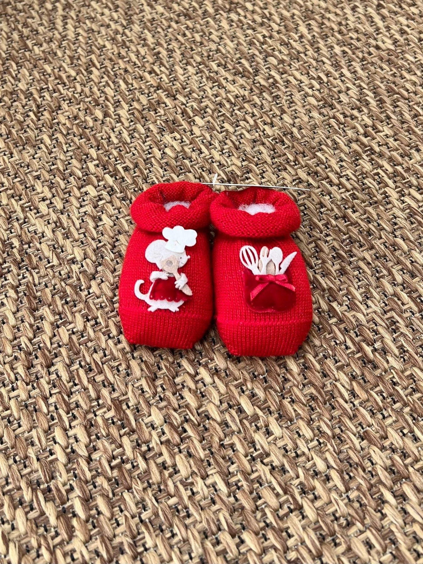 Babbucce Topolina chef Neonata ROSSO 30581/S1 corredino e abbigliamento neonato | NANU' BABY