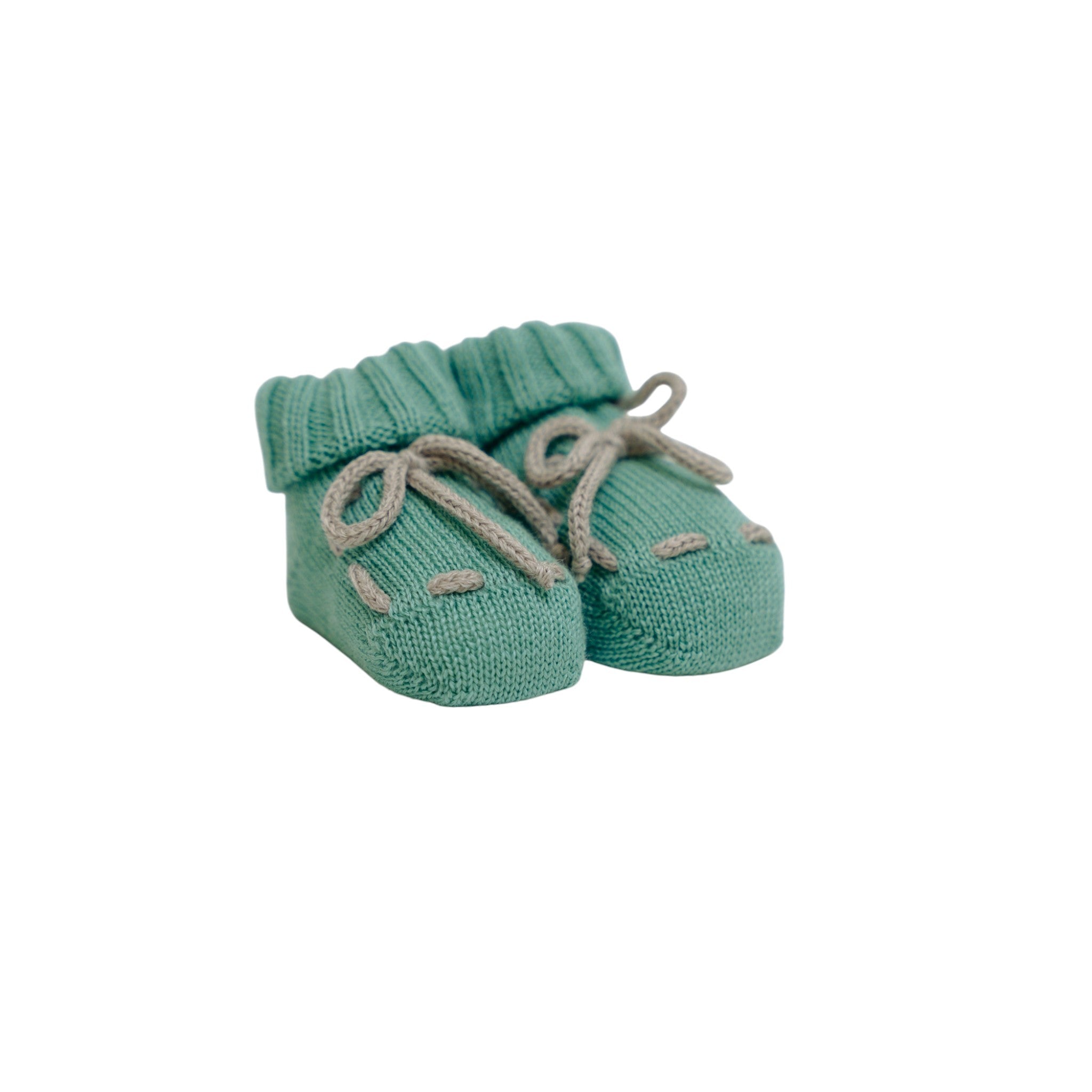 Babbucce Verde Pura Lana BABY LORD TEDDY BEAR/721 - V corredino e abbigliamento neonato | NANU' BABY