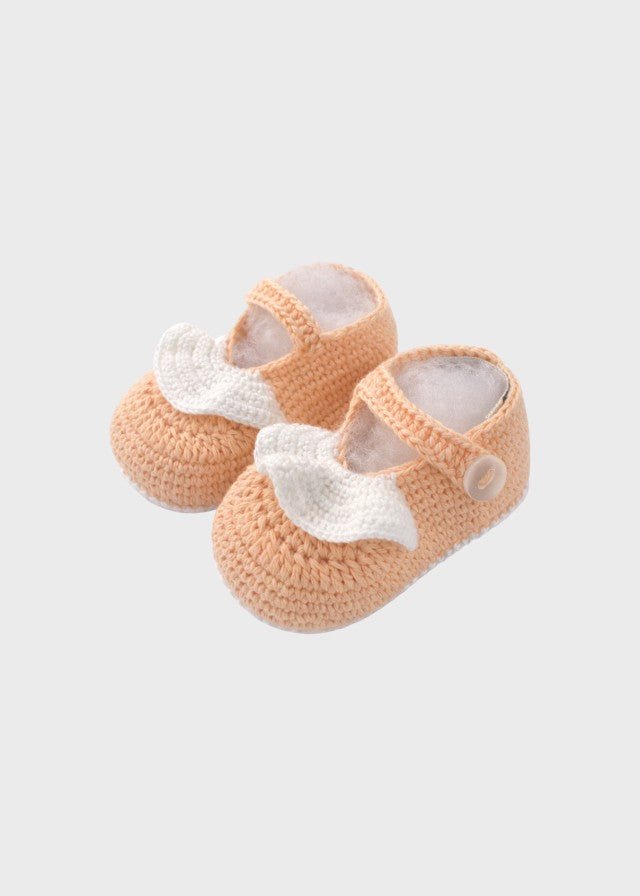 Babbucce Volant Cotone Avorio PROVENZA/SC corredino e abbigliamento neonato | NANU' BABY