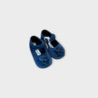 Ballerina Fiore Bimba BLU Velluto - AMBARABA' corredino e abbigliamento neonato | NANU' BABY