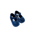 Ballerina Fiore Bimba BLU Velluto - AMBARABA' corredino e abbigliamento neonato | NANU' BABY