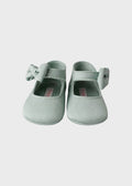 Ballerina Raso Fiocco Verde SF4306/79 corredino e abbigliamento neonato | NANU' BABY