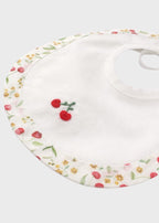 Bavetta Ciliegine Cotone Avorio CHERRY/BV corredino e abbigliamento neonato | NANU' BABY