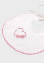 Bavetta Cotone Batista Rosa TAORMINA1415 corredino e abbigliamento neonato | NANU' BABY