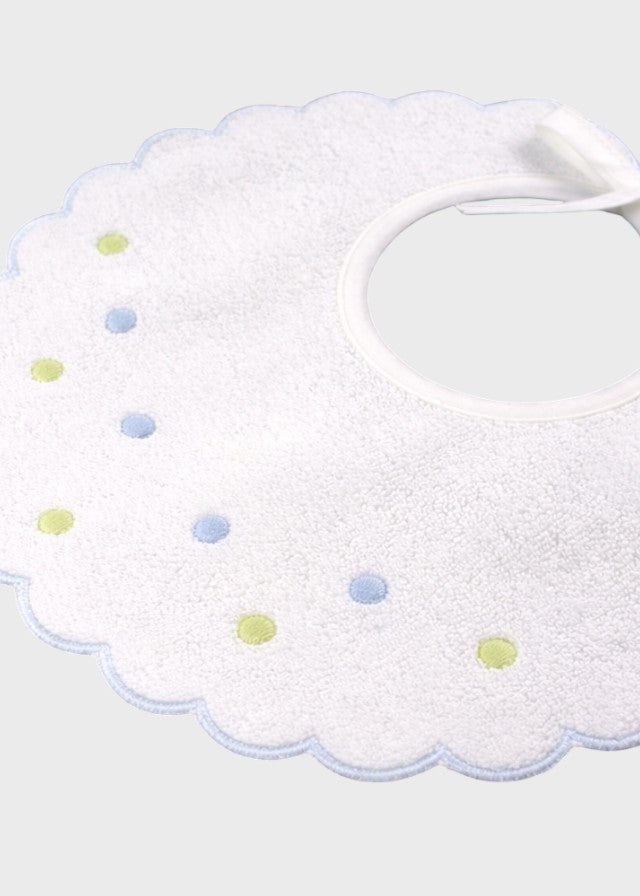 Bavetta Cotone Bordo Smerlato EK56BAV corredino e abbigliamento neonato | NANU' BABY