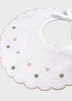 Bavetta Cotone Bordo Smerlato EK56BAV/V corredino e abbigliamento neonato | NANU' BABY