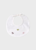 Bavetta Cotone Fiocchetti Rosa EK11BAV/R corredino e abbigliamento neonato | NANU' BABY