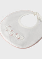 Bavetta Cotone Margherite Rosa EK24BAV/R corredino e abbigliamento neonato | NANU' BABY