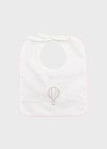 Bavetta Cotone Mongolfiera Rosa EK50BAV corredino e abbigliamento neonato | NANU' BABY