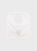 Bavetta Cotone Mongolfiera Rosa EK50BAV corredino e abbigliamento neonato | NANU' BABY