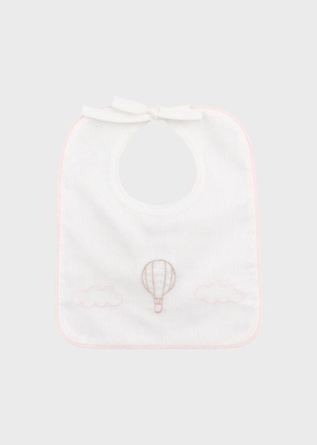 Bavetta Cotone Mongolfiera Rosa EK50BAV corredino e abbigliamento neonato | NANU' BABY