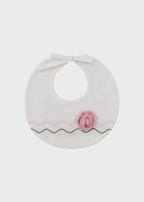 Bavetta Cotone Rosa Pesco EK18BAV corredino e abbigliamento neonato | NANU' BABY