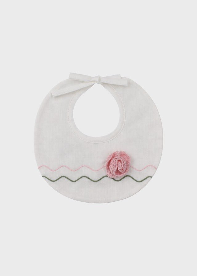 Bavetta Cotone Rosa Pesco EK18BAV corredino e abbigliamento neonato | NANU' BABY
