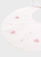 Bavetta Cotone Roselline Rosa MARCO/BV corredino e abbigliamento neonato | NANU' BABY