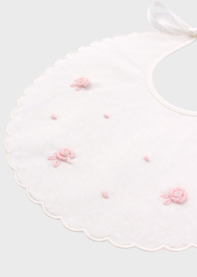 Bavetta Cotone Roselline Rosa MARCO/BV corredino e abbigliamento neonato | NANU' BABY