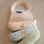 Bavetta in silicone Rosa 108034565406 corredino e abbigliamento neonato | NANU' BABY