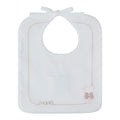 Bavetta Neonata Cotone 100% Bianco IN59BAV/R corredino e abbigliamento neonato | NANU' BABY
