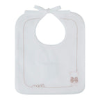 Bavetta Neonata Cotone 100% Bianco IN59BAV/R corredino e abbigliamento neonato | NANU' BABY