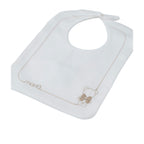 Bavetta Neonata Cotone 100% Bianco IN59BAV/R corredino e abbigliamento neonato | NANU' BABY