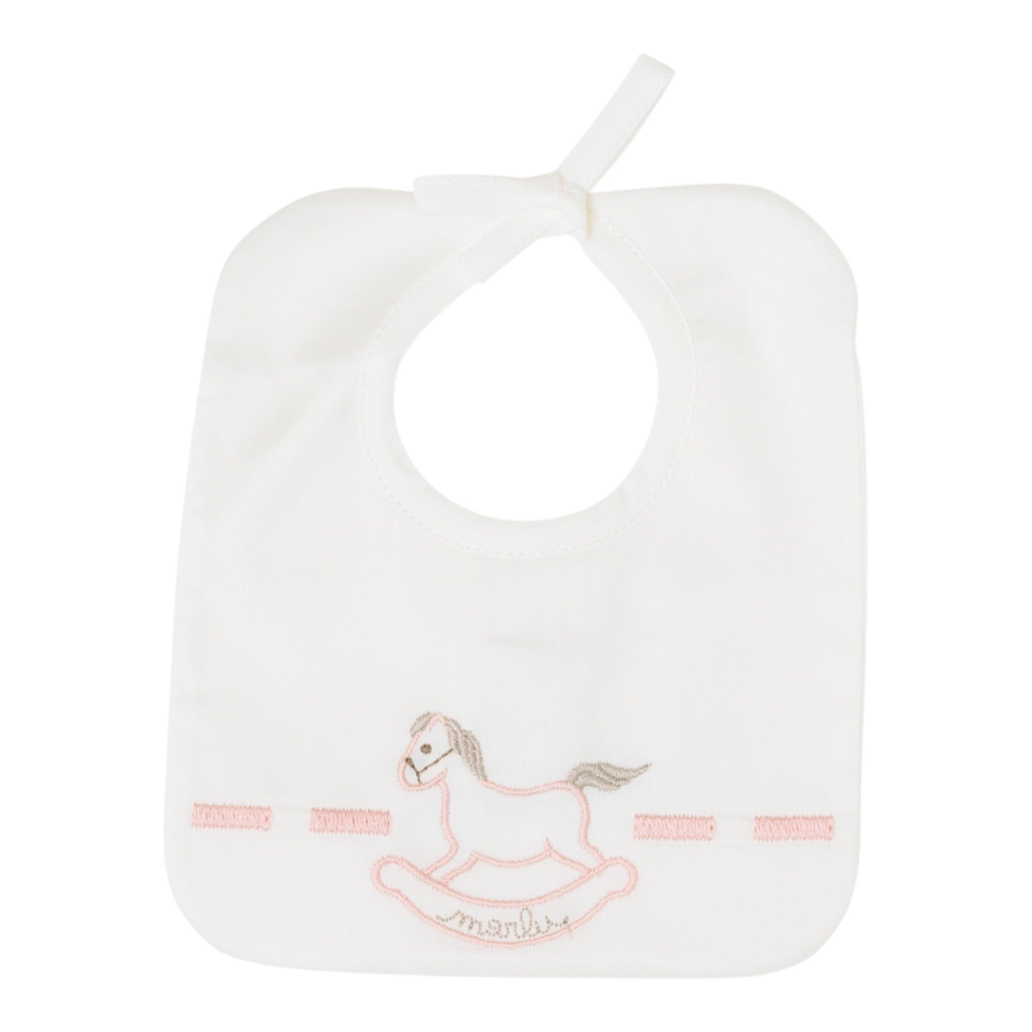 Bavetta Neonata Cotone 100% Vaniglia IN68BAV/R corredino e abbigliamento neonato | NANU' BABY