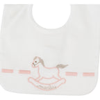 Bavetta Neonata Cotone 100% Vaniglia IN68BAV/R corredino e abbigliamento neonato | NANU' BABY