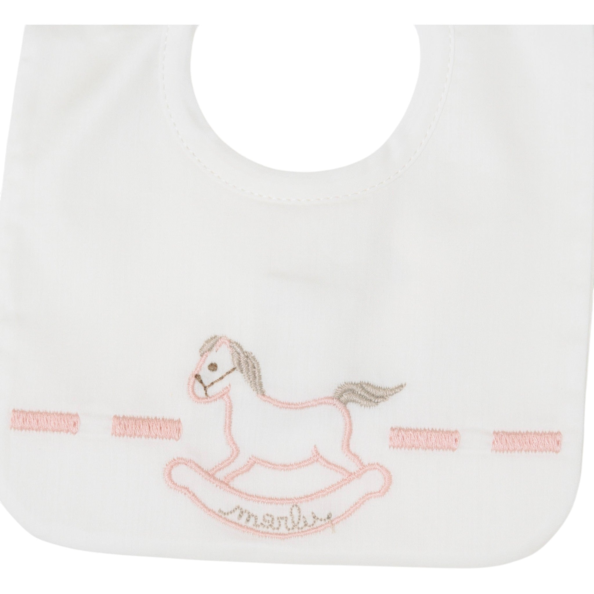 Bavetta Neonata Cotone 100% Vaniglia IN68BAV/R corredino e abbigliamento neonato | NANU' BABY