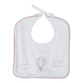 Bavetta Neonata Cotone 100% Vaniglia Mongolfiera IN57BAV/R corredino e abbigliamento neonato | NANU' BABY