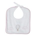 Bavetta Neonata Cotone 100% Vaniglia Mongolfiera IN57BAV/R corredino e abbigliamento neonato | NANU' BABY