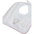 Bavetta Neonata Cotone 100% Vaniglia Mongolfiera IN57BAV/R corredino e abbigliamento neonato | NANU' BABY
