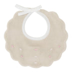 Bavetta Neonata Cotone 100% Vaniglia Rosa IN23BAV/R corredino e abbigliamento neonato | NANU' BABY