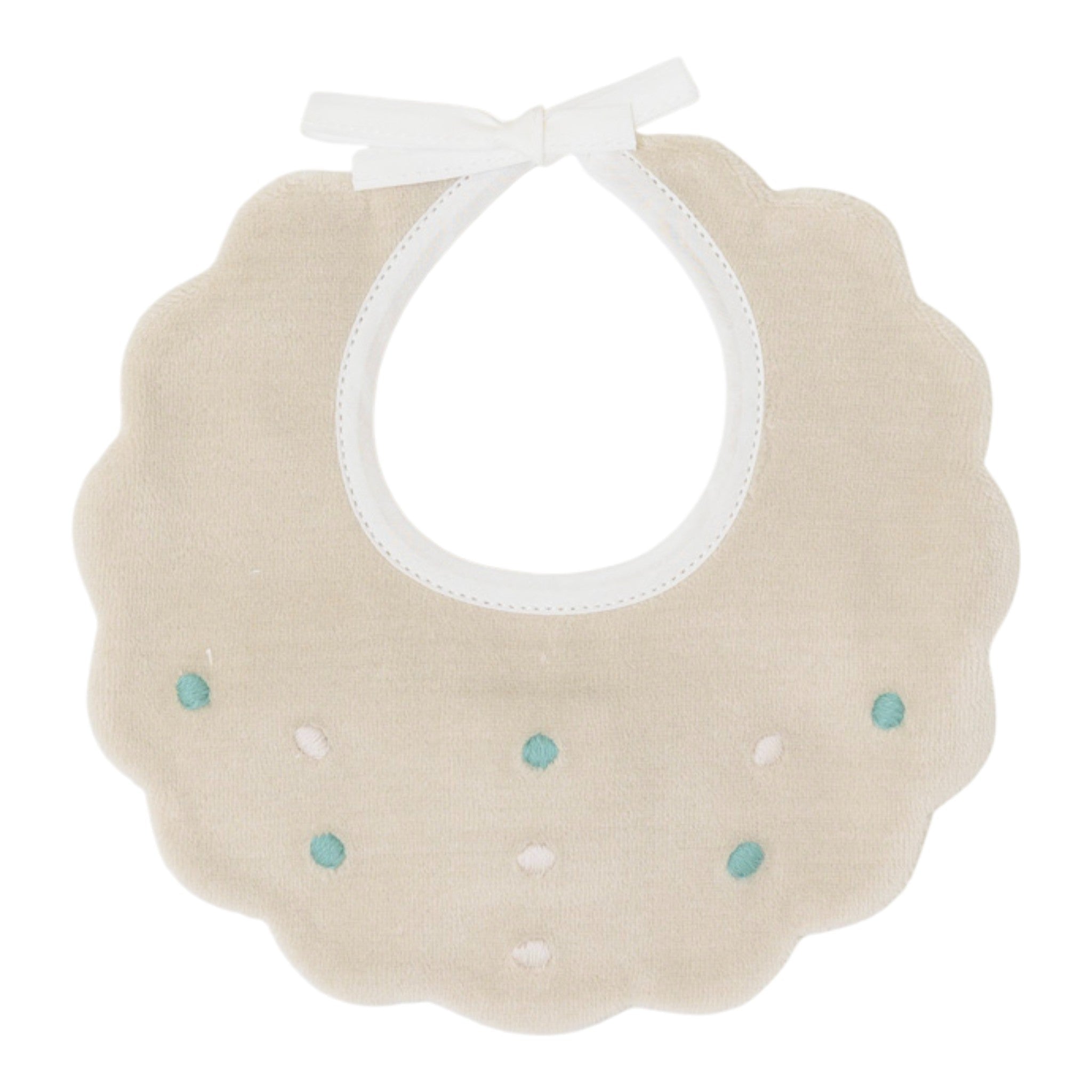 Bavetta Neonata Cotone 100% Vaniglia Verde IN23BAV/V corredino e abbigliamento neonato | NANU' BABY