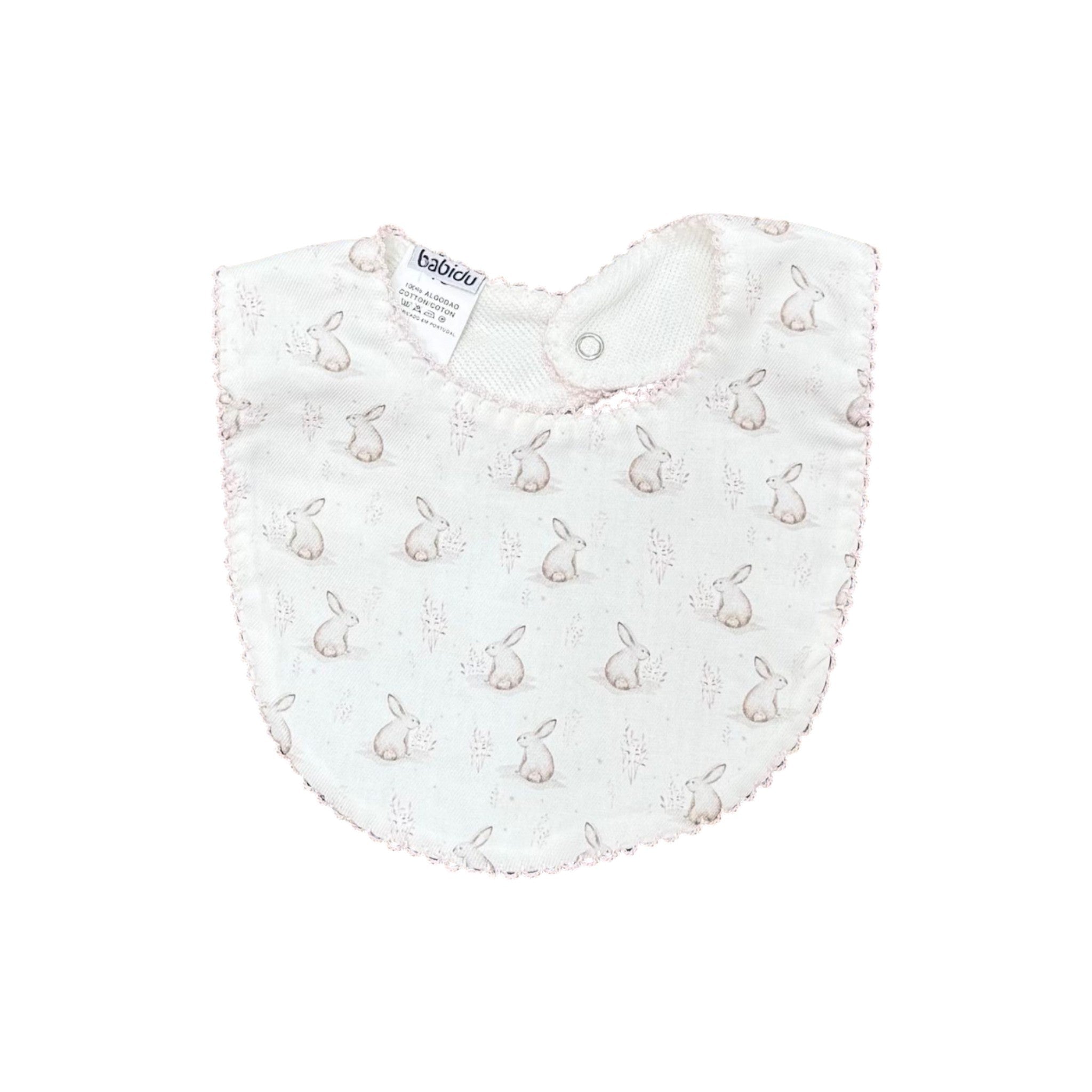 Bavetta Neonata Cotone Rosa - BABIDU' 6627/R corredino e abbigliamento neonato | NANU' BABY