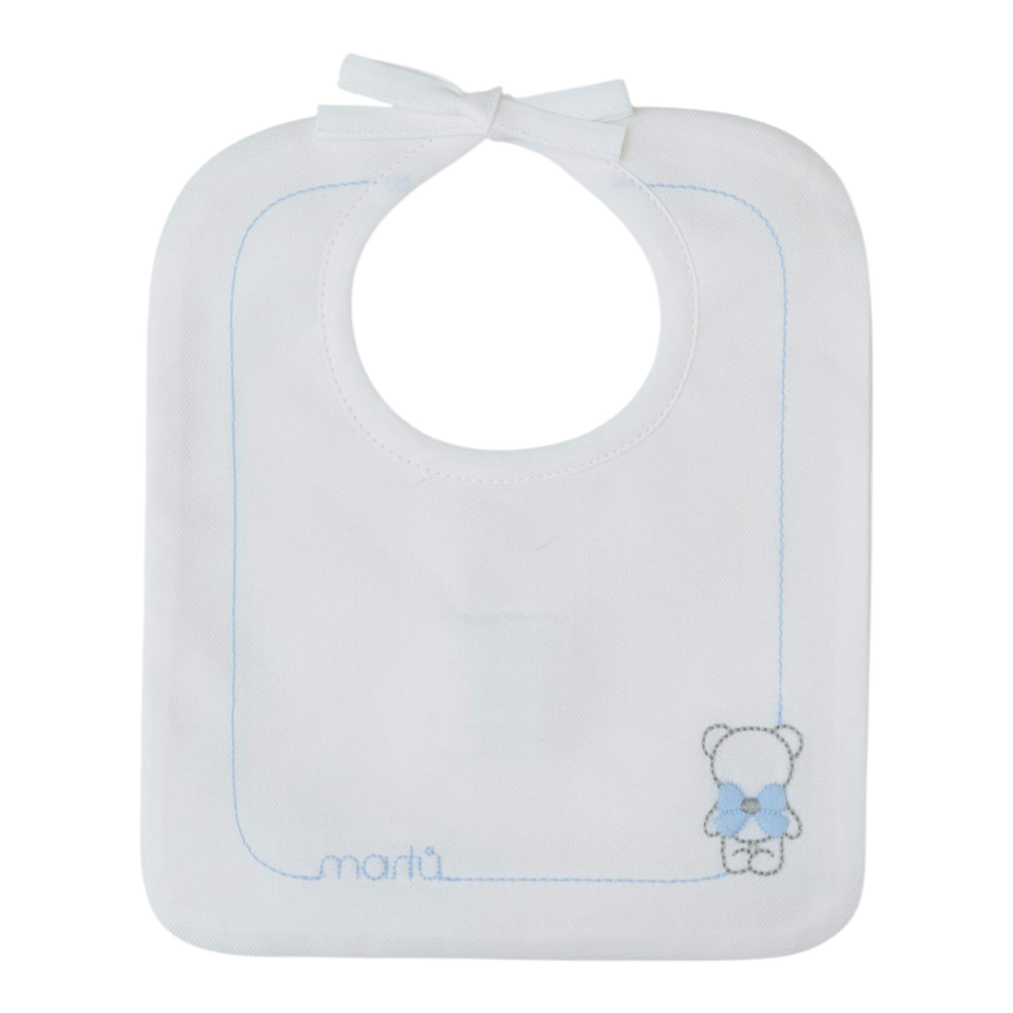 Bavetta Neonato Cotone 100% Bianco IN59BAV/C corredino e abbigliamento neonato | NANU' BABY