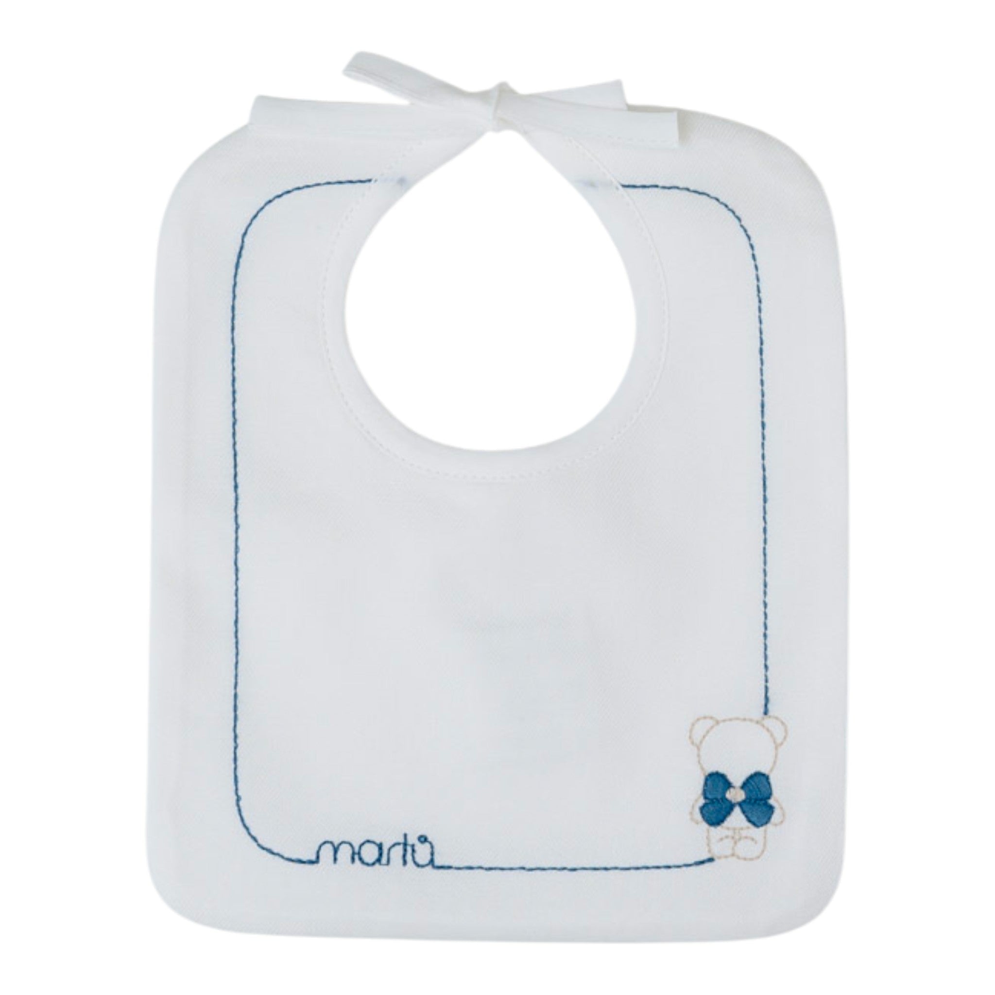 Bavetta Neonato Cotone 100% Bianco IN59BAV/Z corredino e abbigliamento neonato | NANU' BABY