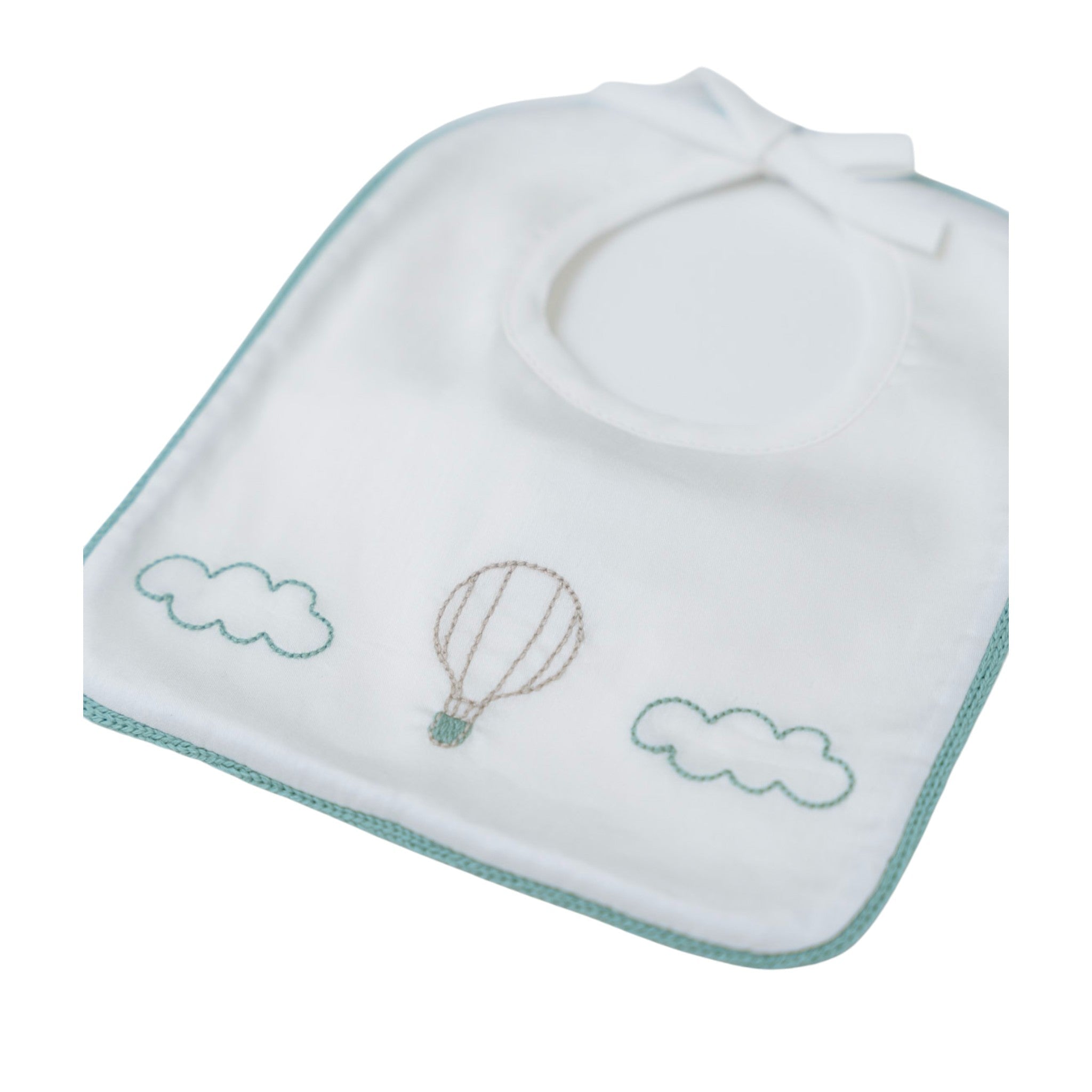 Bavetta Neonato Cotone 100% Vaniglia Mongolfiera IN57BAV/V corredino e abbigliamento neonato | NANU' BABY