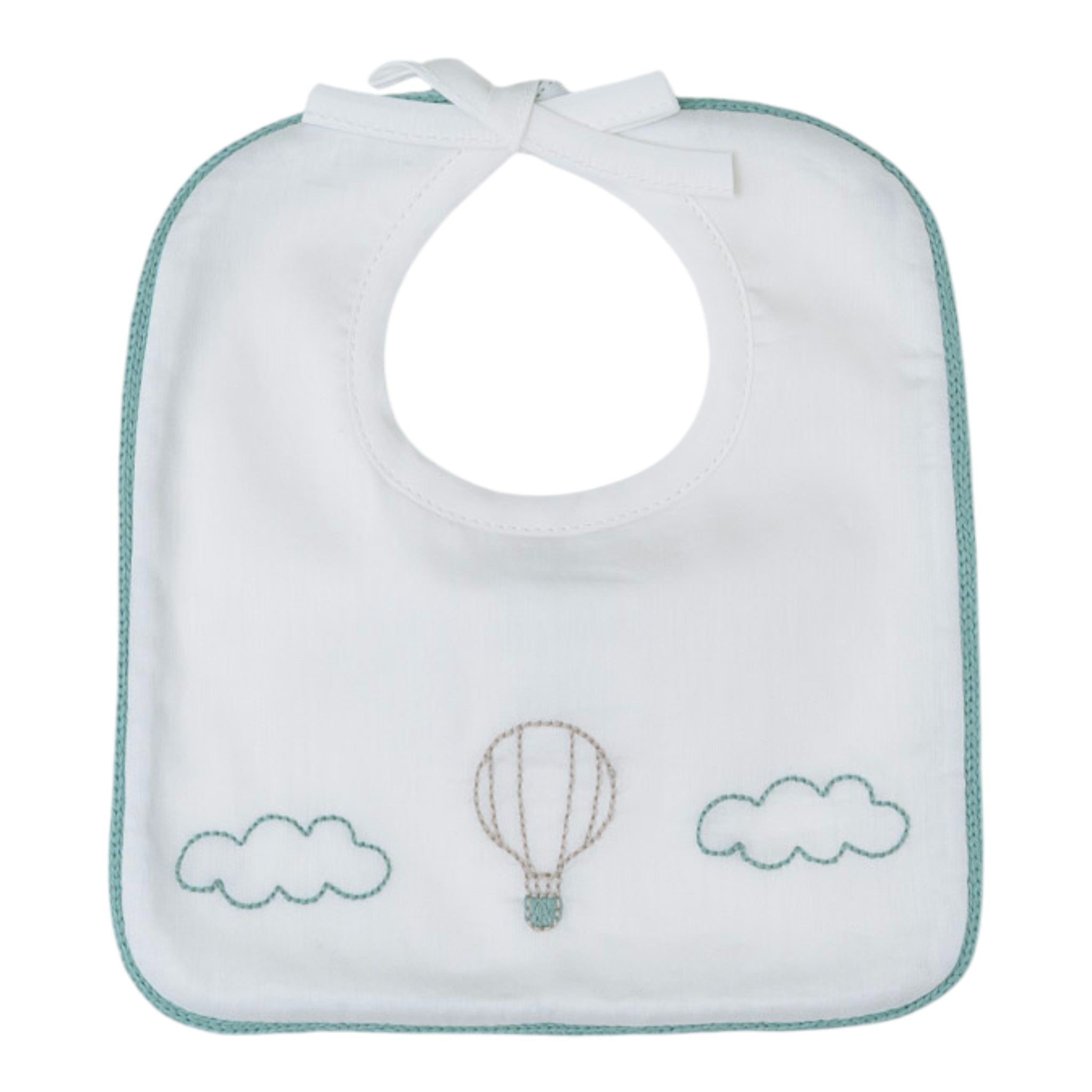 Bavetta Neonato Cotone 100% Vaniglia Mongolfiera IN57BAV/V corredino e abbigliamento neonato | NANU' BABY