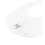 Bavetta Neonato Cotone 100% Vaniglia Ricamo Orsetto IN54BAV corredino e abbigliamento neonato | NANU' BABY