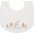 Bavetta Neonato Cotone 100% Vaniglia Tortora IN51BAV/C corredino e abbigliamento neonato | NANU' BABY