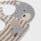 Bavetta Neonato Grigio 9951/46 corredino e abbigliamento neonato | NANU' BABY